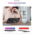 thumbnail image 4 of TJS Phone Case for Apple iPhone 14 Pro Max, Impact Resistant Metal Ring Magnetic Support Kickstand Drop Protector Cover for iPhone 14 Pro Max (Black), 4 of 5
