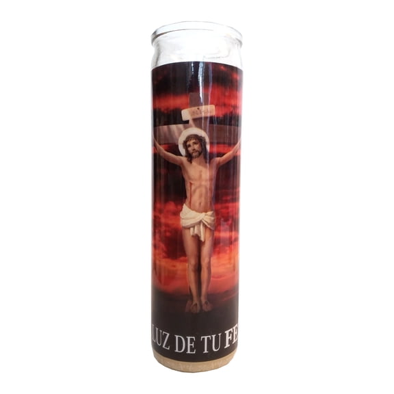 Prayer Jesus Crucified (Oracion A Jesus Crucificado) Devotional Candle (La Luz de Tu Fe)