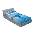 thumbnail image 2 of Ambesonne Nature Fitted Sheet & Pillow Sham Set, Sunrise Lakehouse Cabin, Twinxl, Blue Orange Grey, 2 of 2