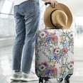 thumbnail image 2 of Pioneer Flower Floral Print Pattern Luggage Cover Fashion Suitcase Cover Baggage Covers Fit 25-28 Inch Luggage (Go Travel), 2 of 5