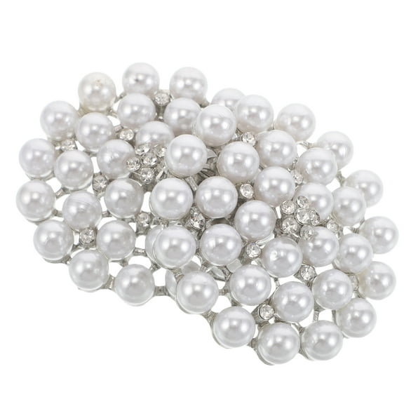 OUNONA 2Pcs Faux Floral Shoe Clips Rhinestone Buckles for Bridal Sandals