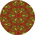 thumbnail image 1 of Ahgly Company Machine Washable Indoor Round Transitional Crimson Red Area Rugs, 3' Round, 1 of 7