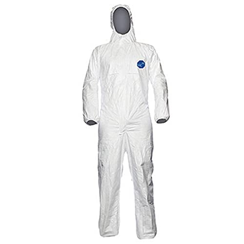 Tyvek Disposable Suit by Dupont with Elastic Wrists, Ankles and Hood (Medium)