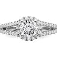thumbnail image 5 of 14K White Gold Eternal Promise Lab Grown Diamond Halo Complete Ring (Size 7) Made In India rm2147e-050-7cwlg, 5 of 5
