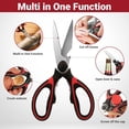 thumbnail image 4 of 3-Pack Kitchen Scissors Set – Heavy Duty Stainless Steel Shears for Cutting Meat, Poultry, Fish, and Vegetables – Multipurpose Cooking Scissors, Dishwasher Safe, 4 of 4