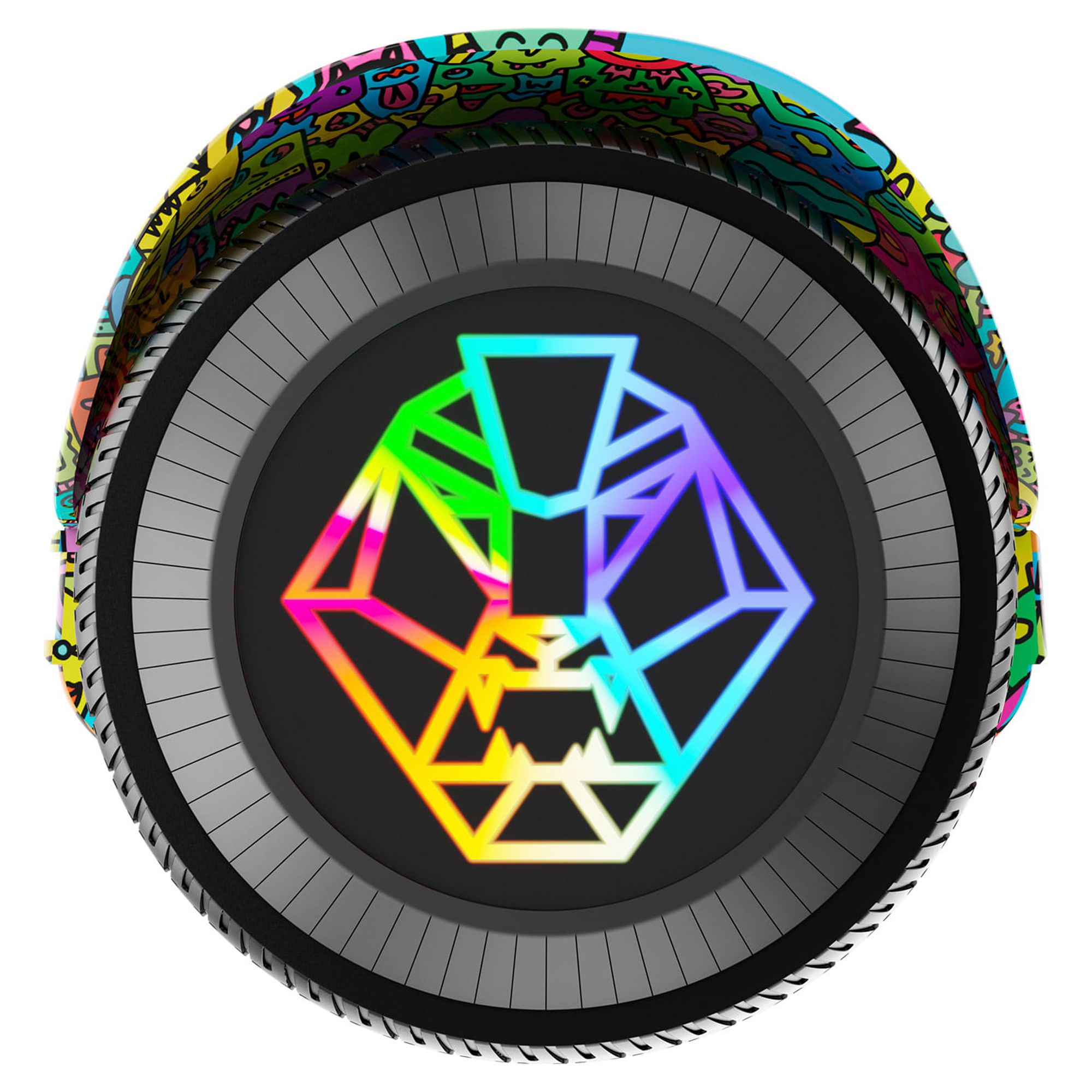 Swagtron Multicolor SwagBOARD EVO Freestyle Hoverboard Bluetooth Speaker Light-Up Wheels, 7 MPH Max Speed - image 3 of 9