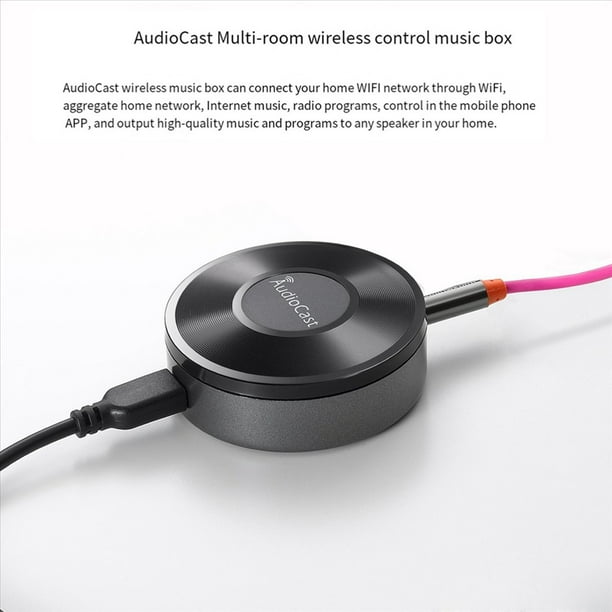 2X Receptor Inalámbrico WiFi de Transmisión de Audio y Música Audiocast Ieast Play M5 DLNA para Adaptador de Audio Airplay para Transmisiones en Habitaciones