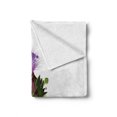 thumbnail image 2 of Artichoke Soft Flannel Fleece Throw Blanket, Blooming Cardunculus Hand Drawn Organic Food Art Illustration Print, Cozy Plush for Indoor and Outdoor Use, 50" x 70", Violet and Fern Green, by Ambesonne, 2 of 6