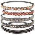 thumbnail image 1 of 5pcs Jeweled Headband, Handmade Elastic Headbands for Women, 20-26.8" Fits for Most, 1 of 6