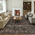 thumbnail image 4 of Vintage Floral Area Rug, Washable Ultra-Thin Non-Slip Rug for Bedroom, Soft Retro Accent Carpet for Dining Room, Stain-Resistant,  Old Red, 4 of 11