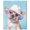 Gallery Wrapped, variant on Bucket Hat Frenchie Canvas Cute Animal Art by Art Remedy, Silver Frame, 36" x 45"
