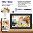 thumbnail image 4 of Jazeyeah 10.1 inch WiFi Digital Picture Frame, 1280x800 HD IPS Touch Screen Auto-Rotate, Easy to Use, Share Photos and Videos via Free App,Thanksgiving Gift, 4 of 9