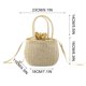 thumbnail image 4 of Bolso de Paja para Mujer, Diseño de Bufanda Bordada, Bolso de Hombro de Tejido de Ratán, Gran Capacidad para Cosméticos y Teléfono, Bolso Versátil para Playa o Diario, Accesorio de Moda de Verano, 23, 4 of 7