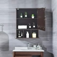 thumbnail image 5 of Ktaxon Wooden Bathroom Wall Cabinet Medicine Cabinet Storage Organizer with Mirror Door and Adjustable Shelf, Espresso Finish, 5 of 13