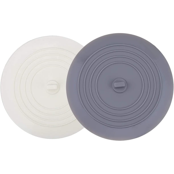 2 Pack Bathtub Stopper, 6 Inch Large Silicone Drain Plug Flat Suction ...