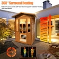 thumbnail image 4 of OUTEXER Outdoor Sauna Home Saunas, 2 Person Far Infrared Saunas APP Control 1800W Home Spa Room People Home Heat Room with Bluetooth Speakers Chromotherapy Lights for Home Indoor Outdoor, 4 of 8