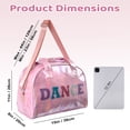 thumbnail image 5 of Dance Duffle Crossbody Garment Bags for Dancers, Girls, Teens, Athletes Glitter Dance Workout Carry On Waterproof Weekender Overnight Duffel Bag with Pockets, 5 of 6