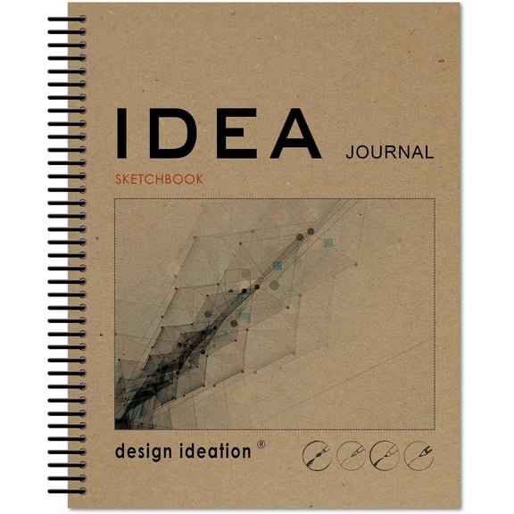 IDEA JOURNAL Spiral Bound Sketchbook. Mixed Media Paper. (8.5" x 11") SB-2550-LS-2-2