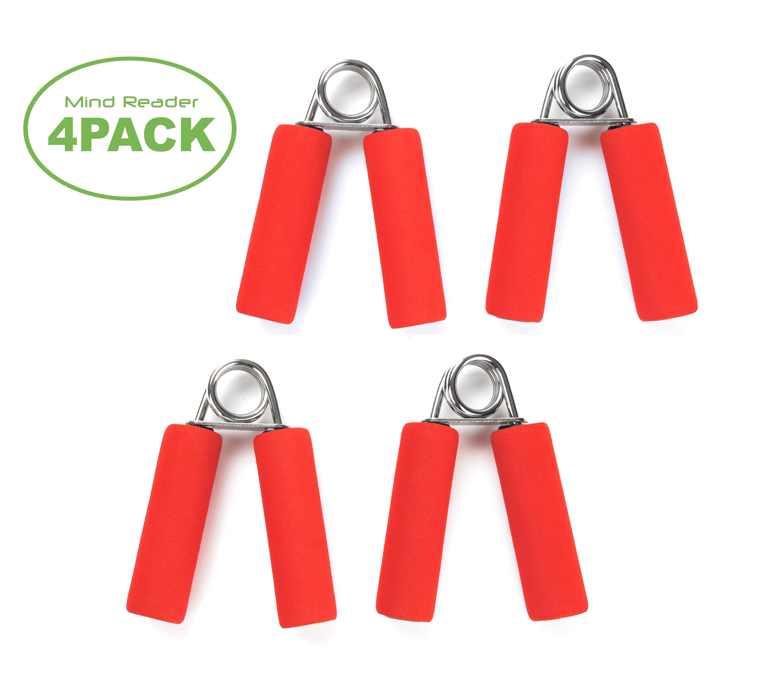 Mind Reader Hand Grip Strengthener Set, (4 Pack) Finger Gripper, Hand
