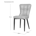 thumbnail image 5 of Sillas Juego Comedor Tapizadas Vinipiel Gris 6 piezas Houzer, 5 of 5