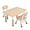 Maple Top With Natural Border, variant on PetFurnishn Table and Chairs Set, Height Adjustable Study Table and Chairs, Arts & Crafts Table, Activity Table, Preschool Furniture, Maple Top With Natural Border