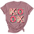 thumbnail image 4 of iTNHFP Hauts pour Femmes Décontracté T-Shirt à Manches Courtes Col Rond Imprimé Cœur de la Saint-Valentin, 4 of 4