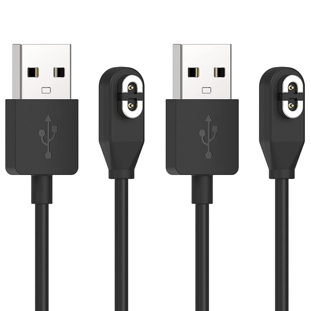Cable de carga de repuesto (2 unidades) para AfterShokz Aeropex AS800, OpenComm ASC100SG y Shokz OpenRun Pro de conducción ósea, cable de carga USB magnético.
