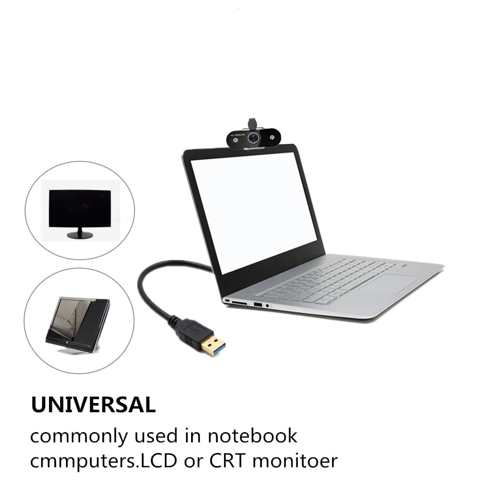 YouYeap Webcam with Microphone, 1080P HD Streaming Web Camera for Desktop Computer, PC USB Camera 110-Degree with Privacy Cover Mic for Video