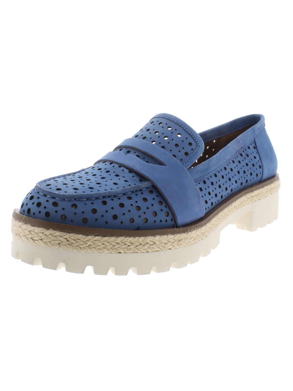 Nine West Womens Gradskool Nubuck Espadrille Loafers