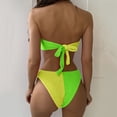 thumbnail image 5 of KaLI_store Tummy Control Swimsuits for Women 2 Piece Swimsuits for Women Tummy Control Tankini Top with Skirt Bottom Halter V Neck Bathing Suit Green,M, 5 of 5