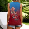 thumbnail image 5 of Women's Sleeveless Patriotic Tank Top 250th Anniversary USA Flag Print Breathable Polyester Spandex Casual Independence Day Celebration Shirt, 5 of 5