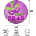 thumbnail image 2 of GZHJMY Mardi Gras Round Placemasts Set of 4, Non-Slip Heat Resistant Place Mats Washable Kitchen Dining Table Mats, 15.4", 2 of 5