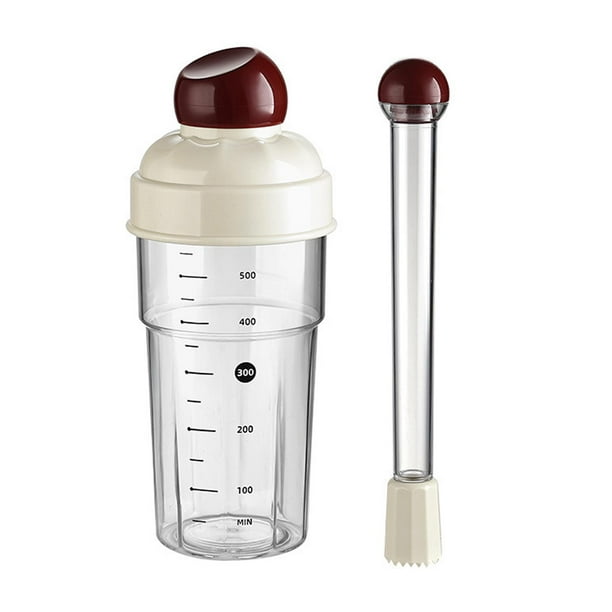 Coctelera con mortero para coctelería de 600 ml con báscula, accesorios de bar, mezclador de bebidas para cafeterías, fiestas en casa, té de frutas Rojo
