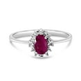thumbnail image 6 of 14k White Gold Oval Ruby And Diamond Ring, 6 of 6