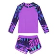 thumbnail image 5 of Tauxra Girls 2 Piece Swimsuit Set Long Sleeve Rash Guard and Swim Trunks for Women Sun Protection Upf 50 Bathing Suits Beach Vacation Two Piece Sets with Swim Shorts, 5 of 5