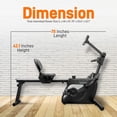 thumbnail image 6 of SereneLife Smart Rowing Machine - Sports Training Row Machine w/ Auto Power-Off Battery Saving Function, Portable Folding Style, 6 of 7