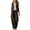 Brown, variant on Women's 2 Piece Sets V-Neck Button Vests and Wide Leg Cargo Pants Matching Set Trendy Sleeveless Long Casual Outfit with Pockets