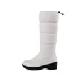 thumbnail image 4 of Gomelly Womens Knee High Snow Boots Pull On Waterproof Winter Boots Non-Slip Outdoor Shoes White 7, 4 of 9