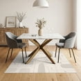 thumbnail image 3 of ODIKA 5'x7' Gray Beige Modern Abstract Design Washable Area Rug Contemporary Geometric Patterns with Subtle Lines for Guest Room, Lounge, Apartment, Non-Slip Low Profile, Stain Resistant, 3 of 7