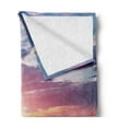 thumbnail image 2 of Sun Soft Flannel Fleece Throw Blanket, Surreal Sky with Fluffy Clouds Dreamy Horizon Tranquility Panorama, Cozy Plush for Indoor and Outdoor Use, 70" x 90", Baby Pink Pale Blue, by Ambesonne, 2 of 5