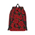 thumbnail image 3 of Balery Rose Flowers Vintage Canvas Backpack for Men and Women - Large Capacity, Durable Travel Laptop Bag for School, Work, Hiking, and Outdoor Activities, 3 of 7