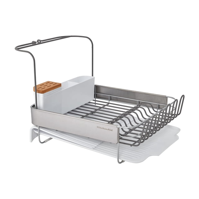 Estante para platos KitchenAid, tamaño completo, ampliable, 24 pulgadas, blanco