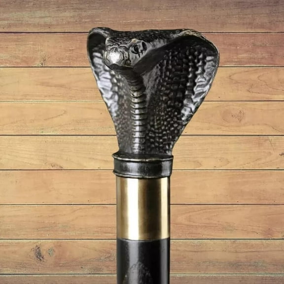 NAUTICALMARTUS BY Antique Victorian Wooden Walking Cane Sticks Cobra Head Handle Stylish Designer Gift