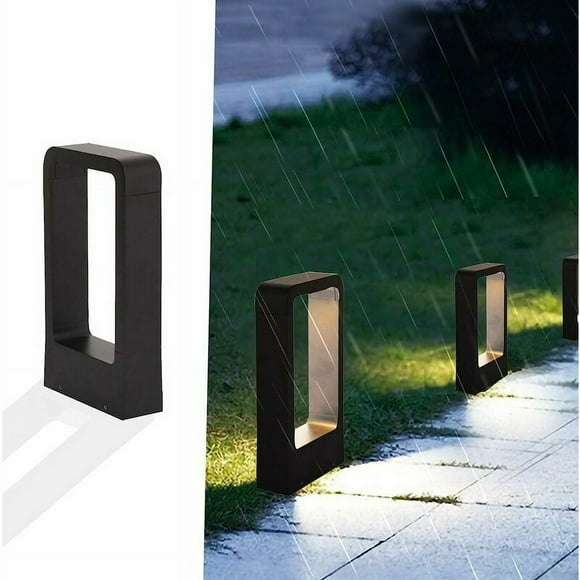 Energy Saving Lights for Patio Courtyard Decoration, Solar Landscape Path Light Stainless Steel Construction Modern Bollard Lighting IP65 Waterproof Outdoor Unique Lighting