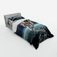 thumbnail image 2 of Ambesonne Galaxy Bedding Set 3 Pcs, Astronaut Floats Outer Space, Twin XL, Grey Blue, 2 of 2