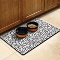thumbnail image 2 of Boho Retro Floral Pet Feeding Mat-Abstract Art Pattern Absorbent Pet Placemat for Food and Water Bowl, with Waterproof Rubber Backing, Quick Dry Water Dispenser Mat for Dog and Cat (17"x30"), 2 of 5