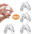 thumbnail image 2 of Silicone Door Bumper Wall Protector (9pk), Self Adhesive Clear Door Stopper Knob Pads, 2 of 8