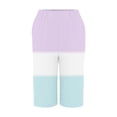 thumbnail image 4 of YUEJUIR Womens Capris with Pockets Women's Fashion Gradient Print Pocket Shorts Beach Pants for Women Plus Size Capris for Women Flowy Pants for Women (Blue,XXXXXL), 4 of 5