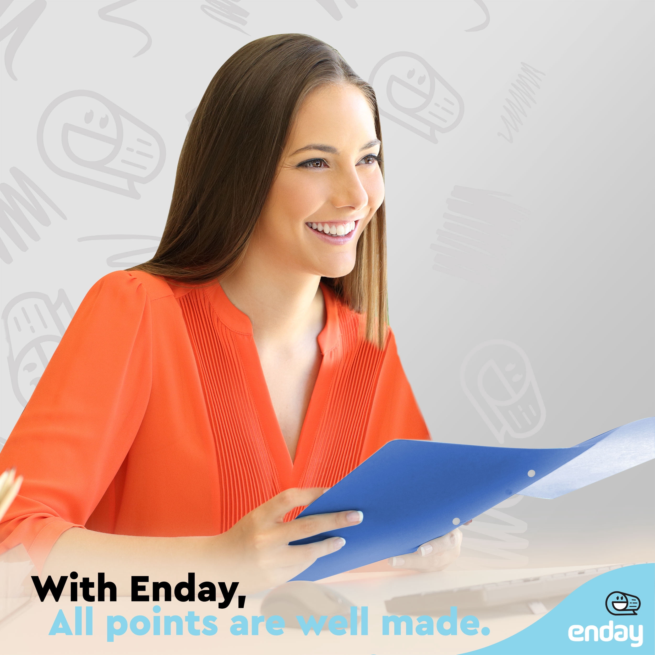 Blue Folders with Pockets 2 Pocket Folders Bulk, Two Pocket Folders for Letter Size Sheets, Bulk Paper Folders Also Available in Blue, 100 Pack File Folders With Pockets - By Enday