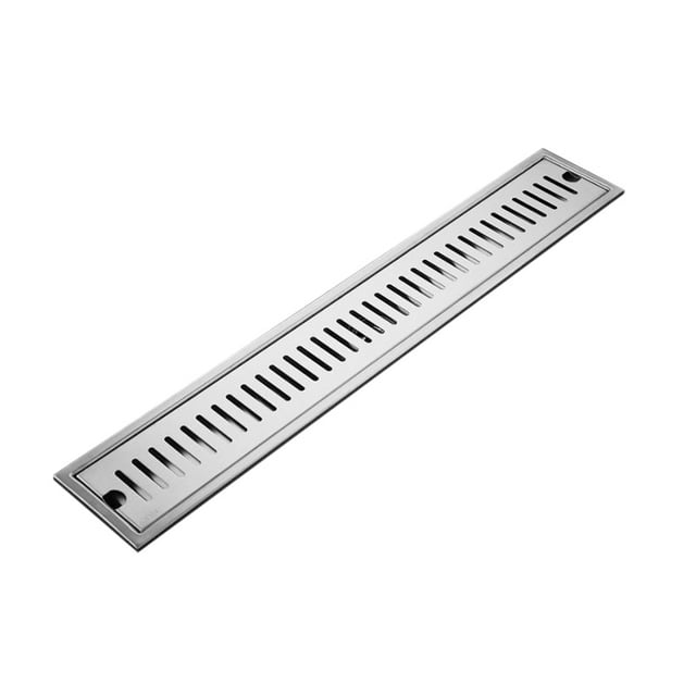 Rectangular Linear Shower Floor Drain Long Linear Drainage Channel Drain for Hotel Bathroom Kitchen Floor 20cm